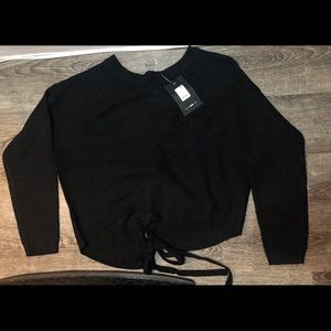 FASHION NOVA BACK TIE SWEATER LOW FRONT HIGH BACK